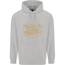 Gold Locomotive Steam Engine Train Spotter Childrens Kids Hoodie Sports Grey