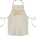 Gold Locomotive Steam Engine Train Spotter Cotton Apron 100% Organic Natural