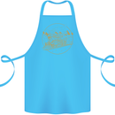 Gold Locomotive Steam Engine Train Spotter Cotton Apron 100% Organic Turquoise