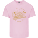 Gold Locomotive Steam Engine Train Spotter Kids T-Shirt Childrens Light Pink