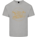 Gold Locomotive Steam Engine Train Spotter Kids T-Shirt Childrens Sports Grey
