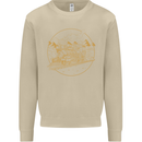 Gold Locomotive Steam Engine Train Spotter Mens Sweatshirt Jumper Sand