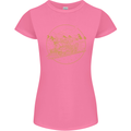 Gold Locomotive Steam Engine Train Spotter Womens Petite Cut T-Shirt Azalea