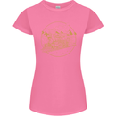 Gold Locomotive Steam Engine Train Spotter Womens Petite Cut T-Shirt Azalea