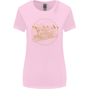 Gold Locomotive Steam Engine Train Spotter Womens Wider Cut T-Shirt Light Pink