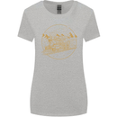 Gold Locomotive Steam Engine Train Spotter Womens Wider Cut T-Shirt Sports Grey