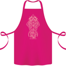 Gold Mandala Art Elephant Cotton Apron 100% Organic Pink