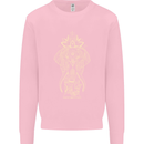 Gold Mandala Art Elephant Kids Sweatshirt Jumper Light Pink