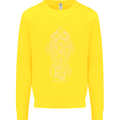 Gold Mandala Art Elephant Kids Sweatshirt Jumper Yellow