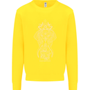 Gold Mandala Art Elephant Kids Sweatshirt Jumper Yellow