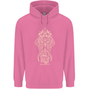 Gold Mandala Art Elephant Mens 80% Cotton Hoodie Azelea
