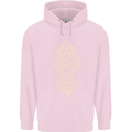 Gold Mandala Art Elephant Mens 80% Cotton Hoodie Light Pink