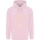 Gold Mandala Art Elephant Mens 80% Cotton Hoodie Light Pink