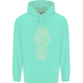 Gold Mandala Art Elephant Mens 80% Cotton Hoodie Peppermint