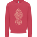 Gold Mandala Art Elephant Mens Sweatshirt Jumper Heliconia