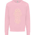 Gold Mandala Art Elephant Mens Sweatshirt Jumper Light Pink
