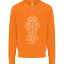 Gold Mandala Art Elephant Mens Sweatshirt Jumper Orange