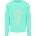 Gold Mandala Art Elephant Mens Sweatshirt Jumper Peppermint