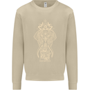 Gold Mandala Art Elephant Mens Sweatshirt Jumper Sand
