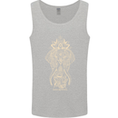 Gold Mandala Art Elephant Mens Vest Tank Top Sports Grey
