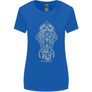 Gold Mandala Art Elephant Womens Wider Cut T-Shirt Royal Blue