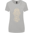 Gold Mandala Art Elephant Womens Wider Cut T-Shirt Sports Grey