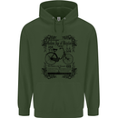 Golden Age of Bicycles Cycling Cyclist Childrens Kids Hoodie Forest Green