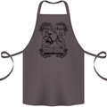 Golden Age of Bicycles Cycling Cyclist Cotton Apron 100% Organic Dark Grey