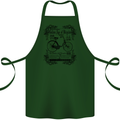 Golden Age of Bicycles Cycling Cyclist Cotton Apron 100% Organic Forest Green