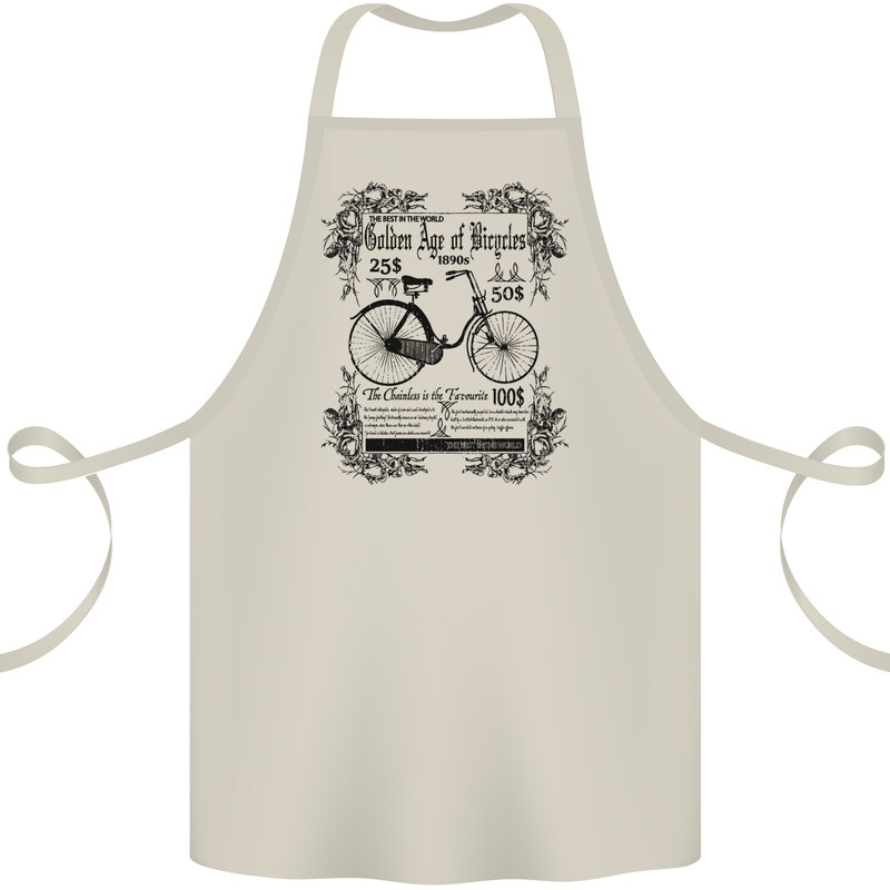 Golden Age of Bicycles Cycling Cyclist Cotton Apron 100% Organic Natural