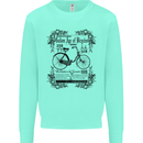 Golden Age of Bicycles Cycling Cyclist Kids Sweatshirt Jumper Peppermint