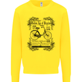 Golden Age of Bicycles Cycling Cyclist Kids Sweatshirt Jumper Yellow