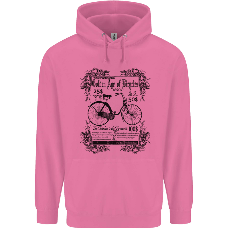 Golden Age of Bicycles Cycling Cyclist Mens 80% Cotton Hoodie Azelea
