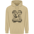 Golden Age of Bicycles Cycling Cyclist Mens 80% Cotton Hoodie Sand
