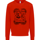 Golden Age of Bicycles Cycling Cyclist Mens Sweatshirt Jumper Bright Red
