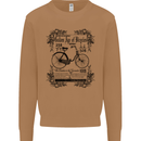 Golden Age of Bicycles Cycling Cyclist Mens Sweatshirt Jumper Caramel Latte