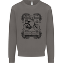 Golden Age of Bicycles Cycling Cyclist Mens Sweatshirt Jumper Charcoal
