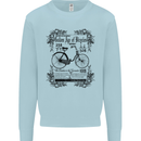 Golden Age of Bicycles Cycling Cyclist Mens Sweatshirt Jumper Light Blue