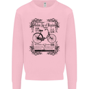 Golden Age of Bicycles Cycling Cyclist Mens Sweatshirt Jumper Light Pink