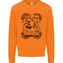 Golden Age of Bicycles Cycling Cyclist Mens Sweatshirt Jumper Orange