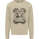 Golden Age of Bicycles Cycling Cyclist Mens Sweatshirt Jumper Sand