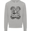 Golden Age of Bicycles Cycling Cyclist Mens Sweatshirt Jumper Sports Grey