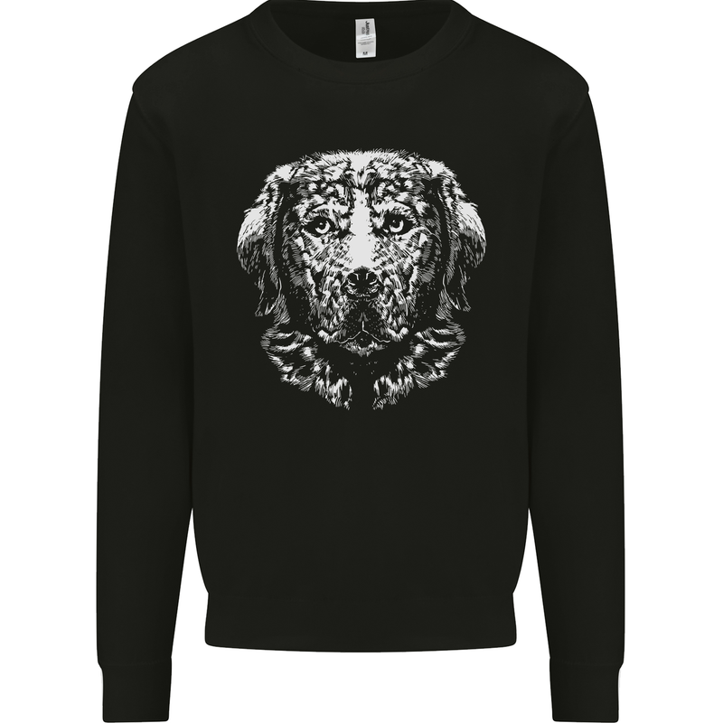 Golden Retiever Dog Kids Sweatshirt Jumper Black