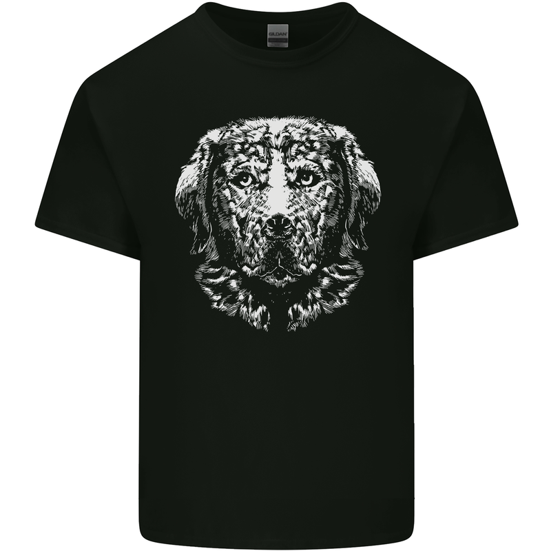 Golden Retiever Dog Mens Cotton T-Shirt Tee Top Black