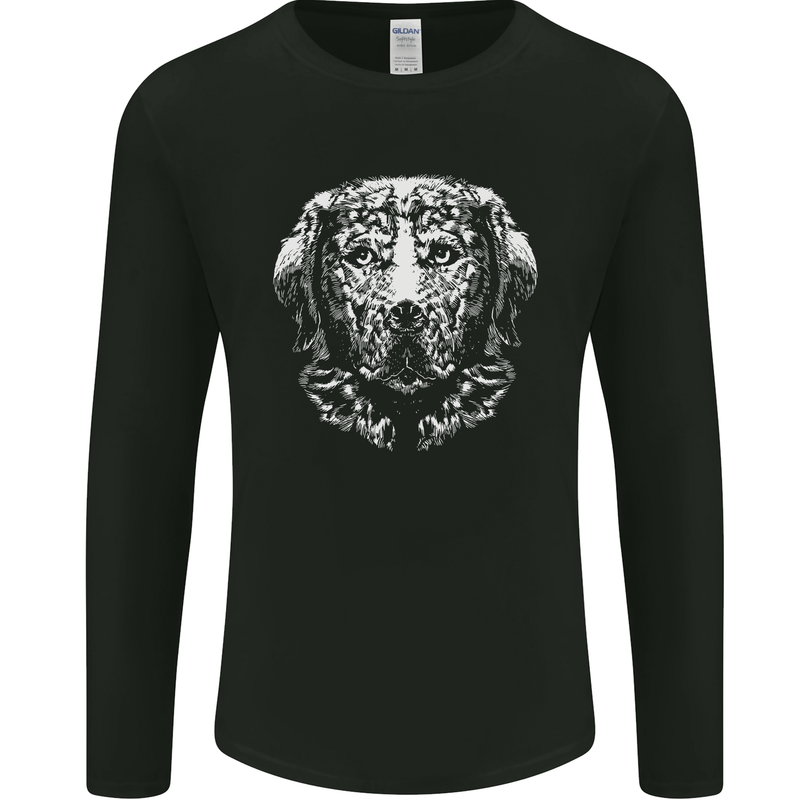 Golden Retiever Dog Mens Long Sleeve T-Shirt Black
