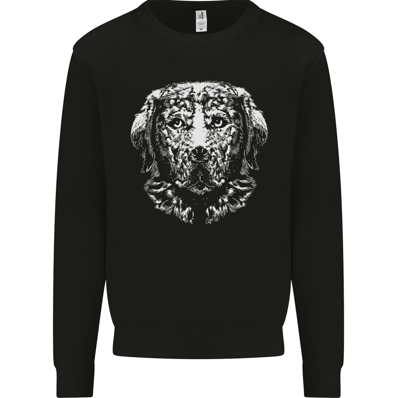 Golden Retiever Dog Mens Sweatshirt Jumper Black