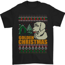 Golden Retriever Christmas Funny Dog Mens T-Shirt Cotton Gildan Black