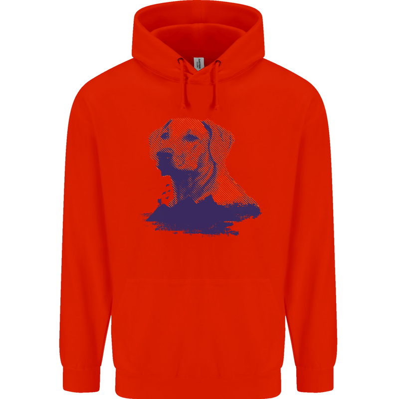 Golden Retriever Mountains Childrens Kids Hoodie Bright Red