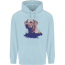 Golden Retriever Mountains Childrens Kids Hoodie Light Blue