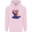 Golden Retriever Mountains Childrens Kids Hoodie Light Pink